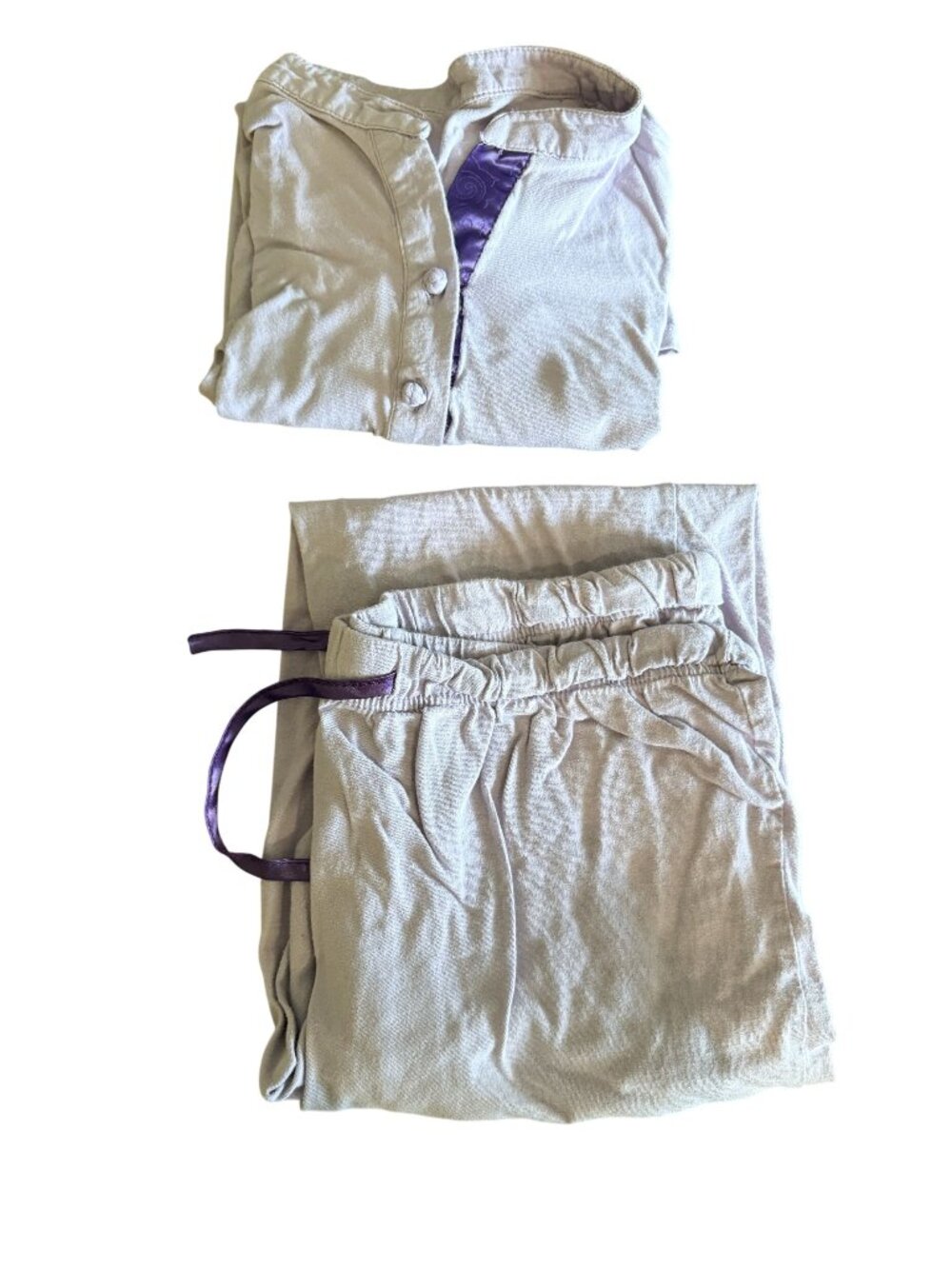 Hainan Airlines Womens Business Class Pajama Set Long Sleeve Lavender Size Large